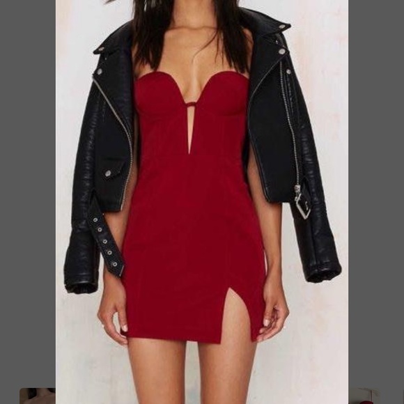 BOGO - Nasty Gal Red Bustier Dress - Picture 2 of 3
